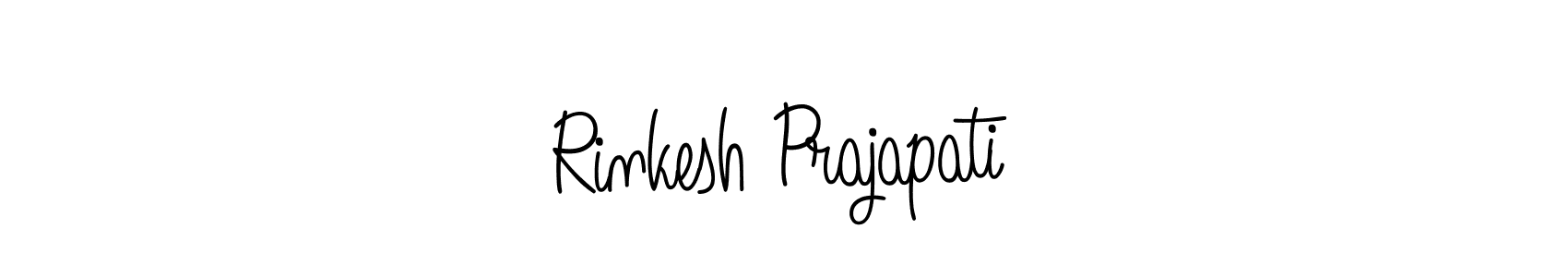 Design your own signature with our free online signature maker. With this signature software, you can create a handwritten (Angelique-Rose-font-FFP) signature for name Rinkesh Prajapati. Rinkesh Prajapati signature style 5 images and pictures png