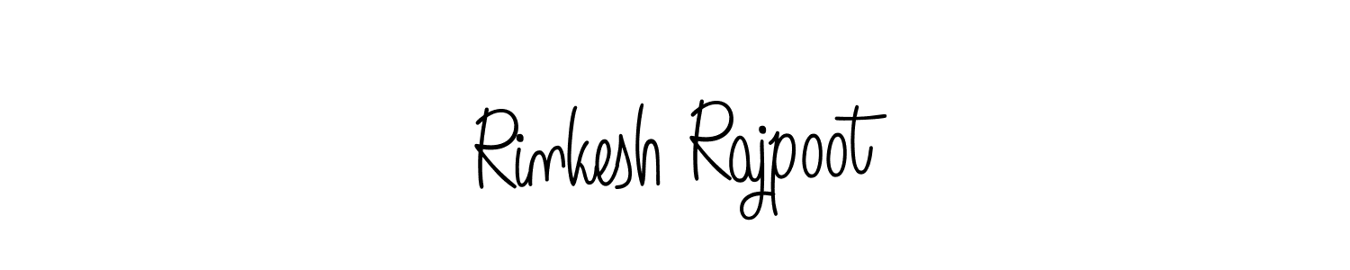 Design your own signature with our free online signature maker. With this signature software, you can create a handwritten (Angelique-Rose-font-FFP) signature for name Rinkesh Rajpoot. Rinkesh Rajpoot signature style 5 images and pictures png