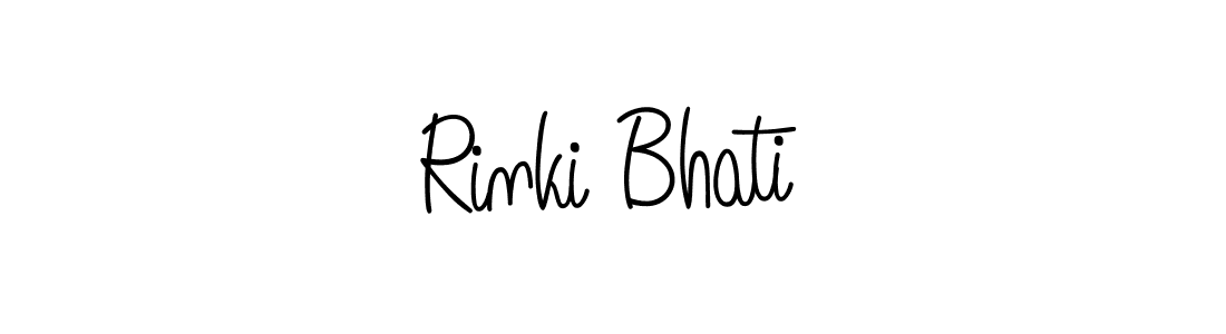 The best way (Angelique-Rose-font-FFP) to make a short signature is to pick only two or three words in your name. The name Rinki Bhati include a total of six letters. For converting this name. Rinki Bhati signature style 5 images and pictures png