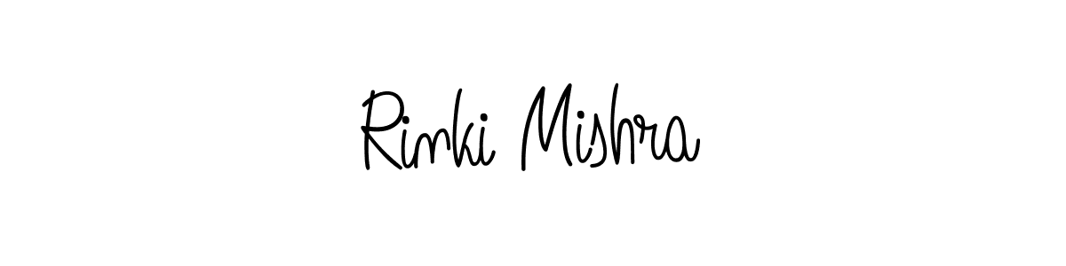 How to make Rinki Mishra name signature. Use Angelique-Rose-font-FFP style for creating short signs online. This is the latest handwritten sign. Rinki Mishra signature style 5 images and pictures png