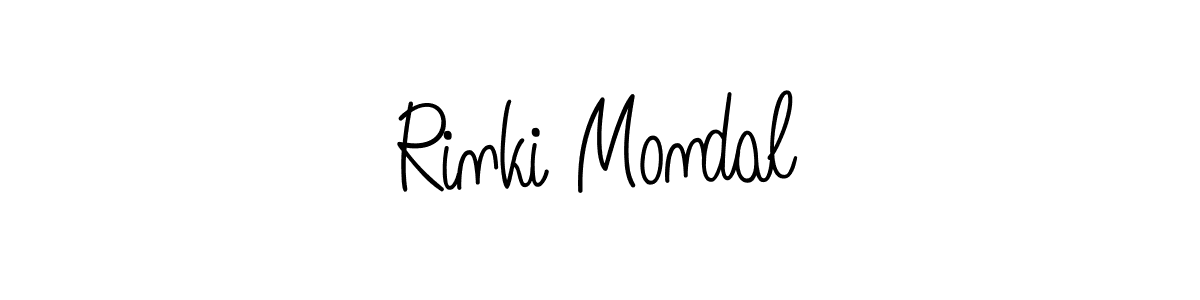 Make a beautiful signature design for name Rinki Mondal. With this signature (Angelique-Rose-font-FFP) style, you can create a handwritten signature for free. Rinki Mondal signature style 5 images and pictures png
