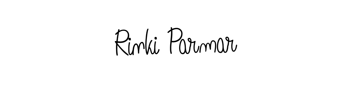 Design your own signature with our free online signature maker. With this signature software, you can create a handwritten (Angelique-Rose-font-FFP) signature for name Rinki Parmar. Rinki Parmar signature style 5 images and pictures png