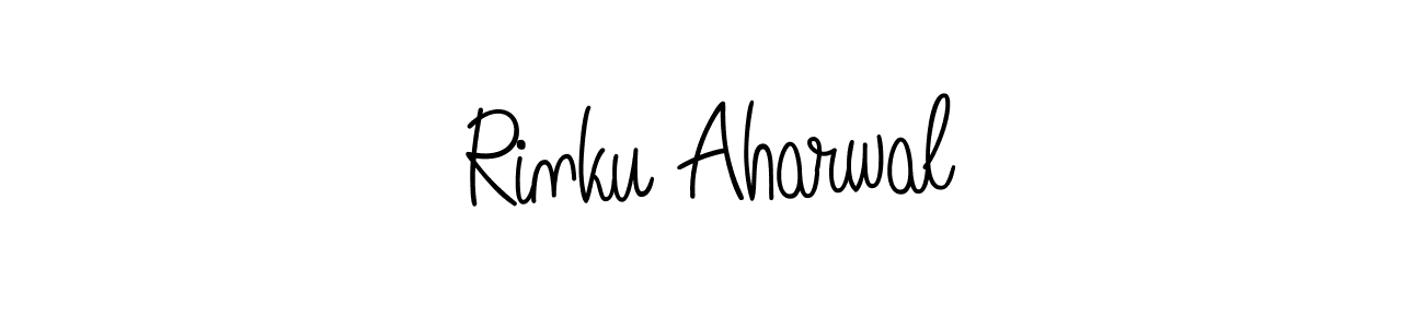 Design your own signature with our free online signature maker. With this signature software, you can create a handwritten (Angelique-Rose-font-FFP) signature for name Rinku Aharwal. Rinku Aharwal signature style 5 images and pictures png