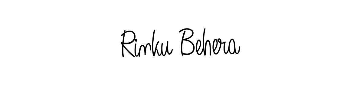 How to make Rinku Behera name signature. Use Angelique-Rose-font-FFP style for creating short signs online. This is the latest handwritten sign. Rinku Behera signature style 5 images and pictures png