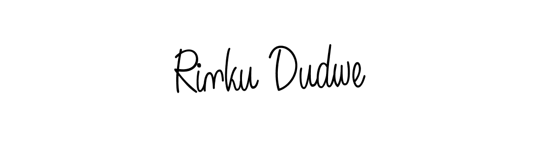 How to make Rinku Dudwe name signature. Use Angelique-Rose-font-FFP style for creating short signs online. This is the latest handwritten sign. Rinku Dudwe signature style 5 images and pictures png