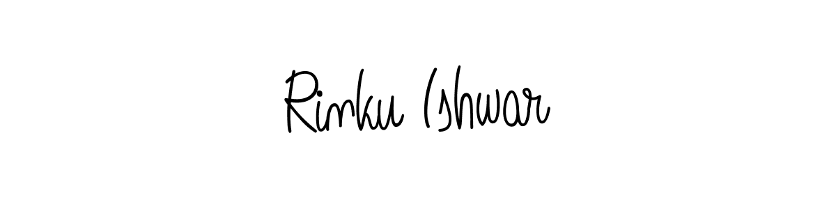 How to make Rinku Ishwar name signature. Use Angelique-Rose-font-FFP style for creating short signs online. This is the latest handwritten sign. Rinku Ishwar signature style 5 images and pictures png