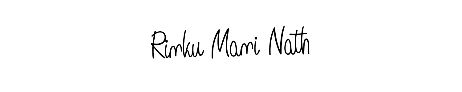 Also we have Rinku Mani Nath name is the best signature style. Create professional handwritten signature collection using Angelique-Rose-font-FFP autograph style. Rinku Mani Nath signature style 5 images and pictures png