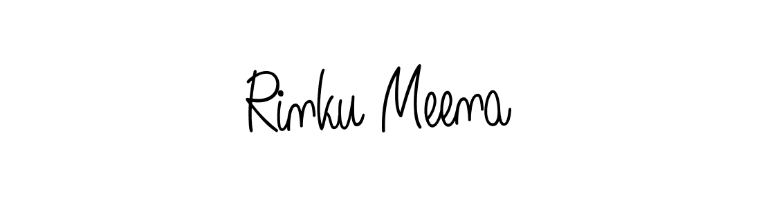 Rinku Meena stylish signature style. Best Handwritten Sign (Angelique-Rose-font-FFP) for my name. Handwritten Signature Collection Ideas for my name Rinku Meena. Rinku Meena signature style 5 images and pictures png