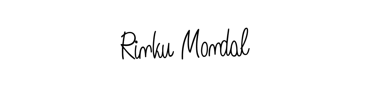 Design your own signature with our free online signature maker. With this signature software, you can create a handwritten (Angelique-Rose-font-FFP) signature for name Rinku Mondal. Rinku Mondal signature style 5 images and pictures png