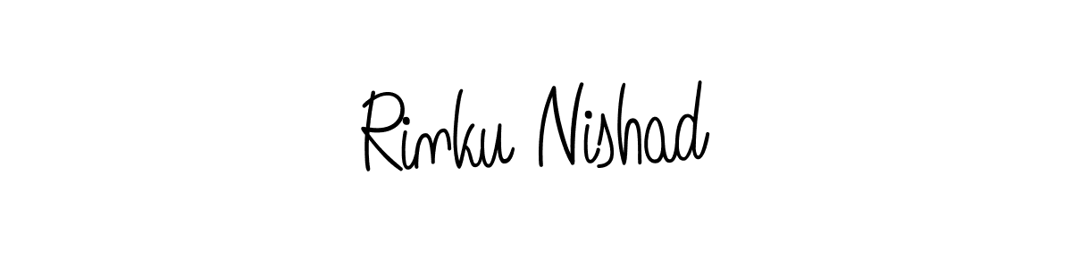 Rinku Nishad stylish signature style. Best Handwritten Sign (Angelique-Rose-font-FFP) for my name. Handwritten Signature Collection Ideas for my name Rinku Nishad. Rinku Nishad signature style 5 images and pictures png