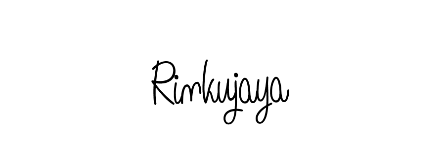 The best way (Angelique-Rose-font-FFP) to make a short signature is to pick only two or three words in your name. The name Rinkujaya include a total of six letters. For converting this name. Rinkujaya signature style 5 images and pictures png