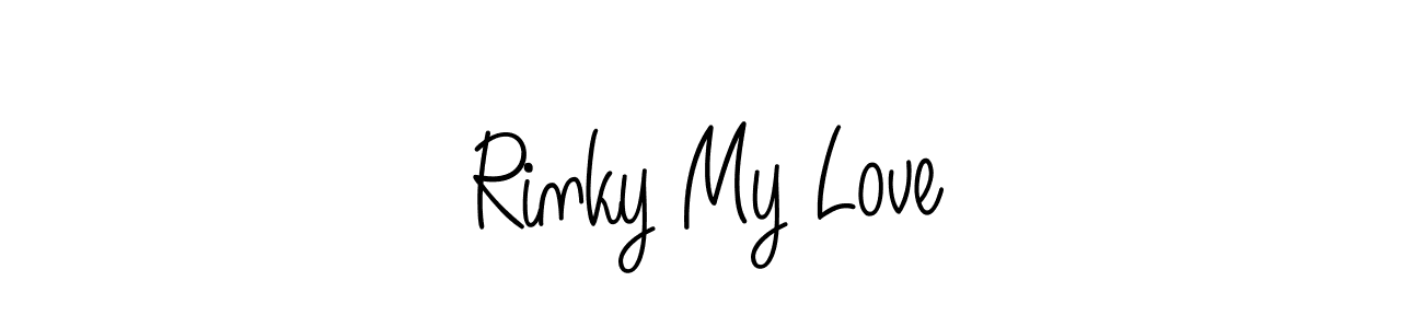 Design your own signature with our free online signature maker. With this signature software, you can create a handwritten (Angelique-Rose-font-FFP) signature for name Rinky My Love. Rinky My Love signature style 5 images and pictures png