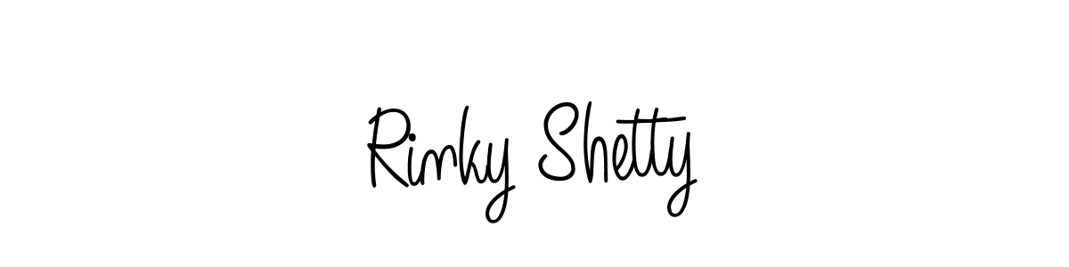 Use a signature maker to create a handwritten signature online. With this signature software, you can design (Angelique-Rose-font-FFP) your own signature for name Rinky Shetty. Rinky Shetty signature style 5 images and pictures png