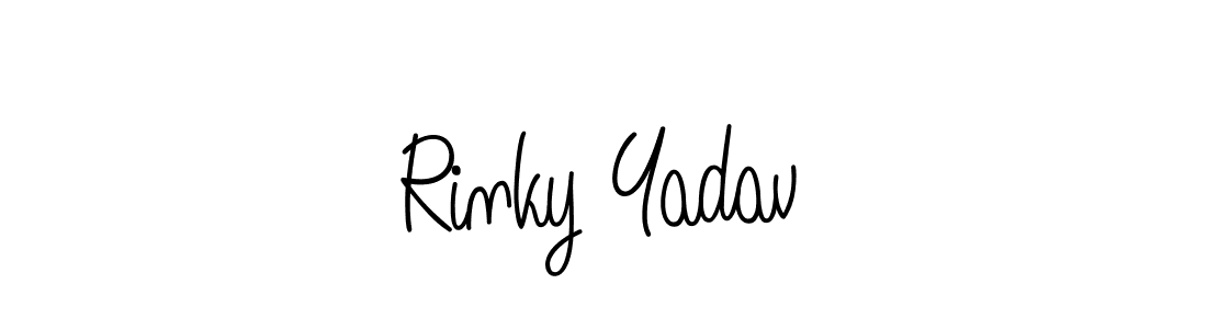 Design your own signature with our free online signature maker. With this signature software, you can create a handwritten (Angelique-Rose-font-FFP) signature for name Rinky Yadav. Rinky Yadav signature style 5 images and pictures png