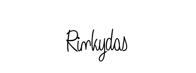 Make a beautiful signature design for name Rinkydas. With this signature (Angelique-Rose-font-FFP) style, you can create a handwritten signature for free. Rinkydas signature style 5 images and pictures png