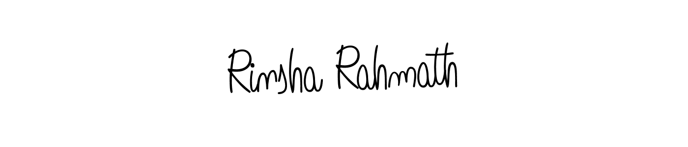 How to Draw Rinsha Rahmath signature style? Angelique-Rose-font-FFP is a latest design signature styles for name Rinsha Rahmath. Rinsha Rahmath signature style 5 images and pictures png