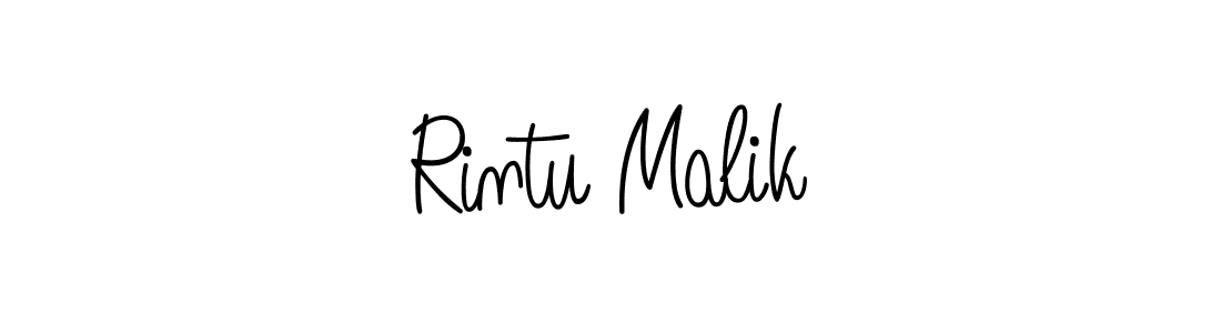 How to make Rintu Malik name signature. Use Angelique-Rose-font-FFP style for creating short signs online. This is the latest handwritten sign. Rintu Malik signature style 5 images and pictures png
