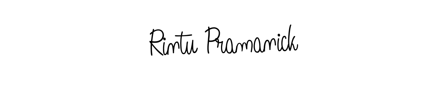 Design your own signature with our free online signature maker. With this signature software, you can create a handwritten (Angelique-Rose-font-FFP) signature for name Rintu Pramanick. Rintu Pramanick signature style 5 images and pictures png