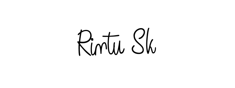 You should practise on your own different ways (Angelique-Rose-font-FFP) to write your name (Rintu Sk) in signature. don't let someone else do it for you. Rintu Sk signature style 5 images and pictures png