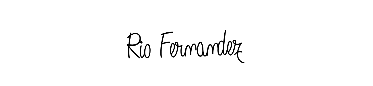 Rio Fernandez stylish signature style. Best Handwritten Sign (Angelique-Rose-font-FFP) for my name. Handwritten Signature Collection Ideas for my name Rio Fernandez. Rio Fernandez signature style 5 images and pictures png