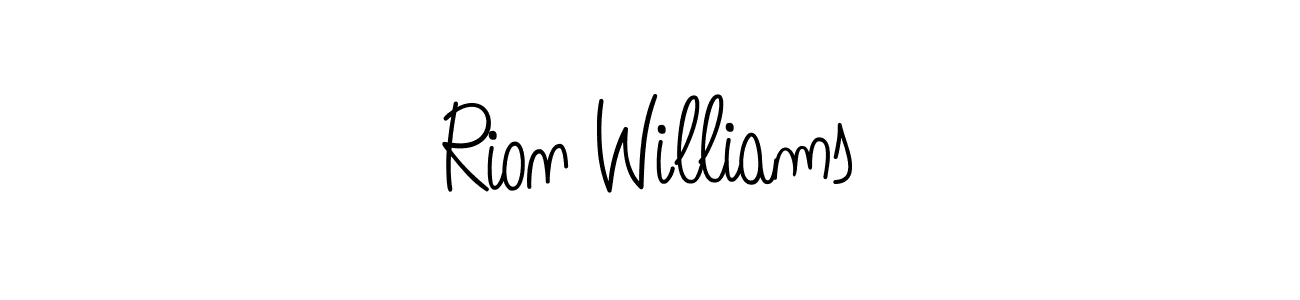 Angelique-Rose-font-FFP is a professional signature style that is perfect for those who want to add a touch of class to their signature. It is also a great choice for those who want to make their signature more unique. Get Rion Williams name to fancy signature for free. Rion Williams signature style 5 images and pictures png