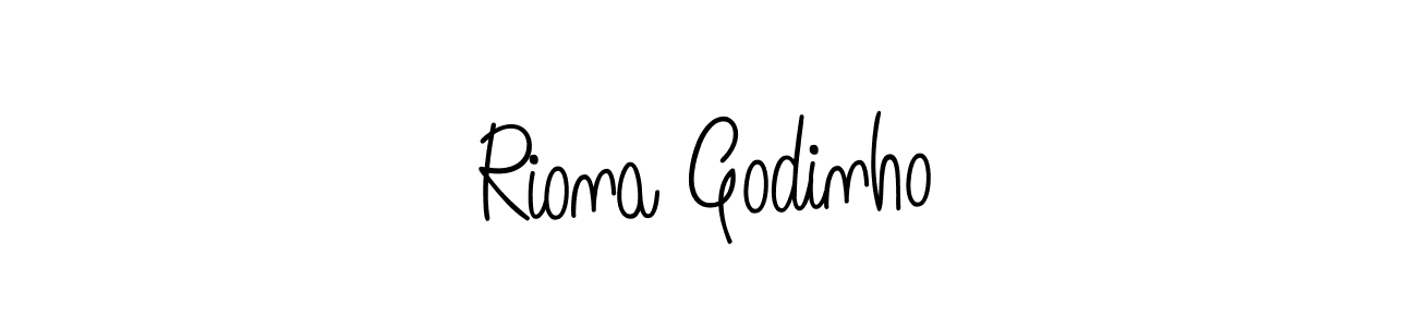 How to make Riona Godinho name signature. Use Angelique-Rose-font-FFP style for creating short signs online. This is the latest handwritten sign. Riona Godinho signature style 5 images and pictures png