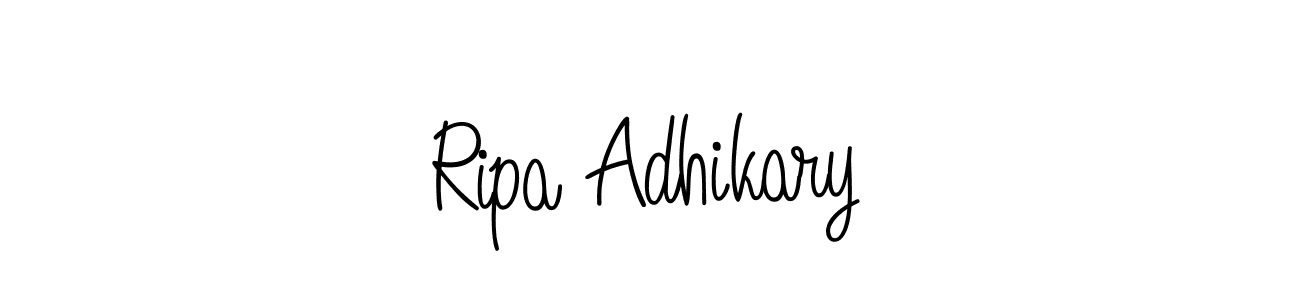 The best way (Angelique-Rose-font-FFP) to make a short signature is to pick only two or three words in your name. The name Ripa Adhikary include a total of six letters. For converting this name. Ripa Adhikary signature style 5 images and pictures png