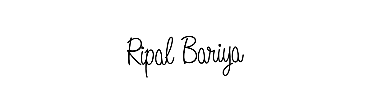 The best way (Angelique-Rose-font-FFP) to make a short signature is to pick only two or three words in your name. The name Ripal Bariya include a total of six letters. For converting this name. Ripal Bariya signature style 5 images and pictures png