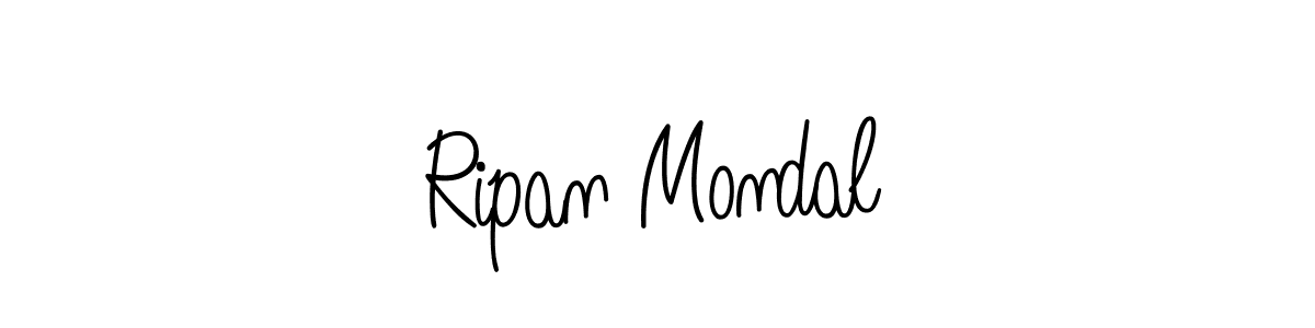 Make a beautiful signature design for name Ripan Mondal. With this signature (Angelique-Rose-font-FFP) style, you can create a handwritten signature for free. Ripan Mondal signature style 5 images and pictures png