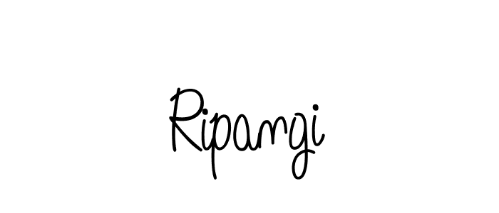 You should practise on your own different ways (Angelique-Rose-font-FFP) to write your name (Ripangi) in signature. don't let someone else do it for you. Ripangi signature style 5 images and pictures png