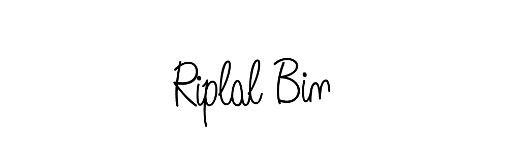 Create a beautiful signature design for name Riplal Bin. With this signature (Angelique-Rose-font-FFP) fonts, you can make a handwritten signature for free. Riplal Bin signature style 5 images and pictures png