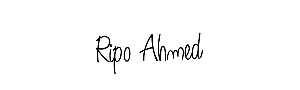 Use a signature maker to create a handwritten signature online. With this signature software, you can design (Angelique-Rose-font-FFP) your own signature for name Ripo Ahmed. Ripo Ahmed signature style 5 images and pictures png