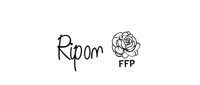 Make a beautiful signature design for name Ripon 3. With this signature (Angelique-Rose-font-FFP) style, you can create a handwritten signature for free. Ripon 3 signature style 5 images and pictures png
