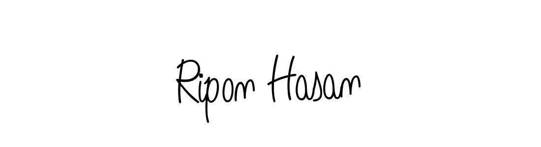 You should practise on your own different ways (Angelique-Rose-font-FFP) to write your name (Ripon Hasan) in signature. don't let someone else do it for you. Ripon Hasan signature style 5 images and pictures png