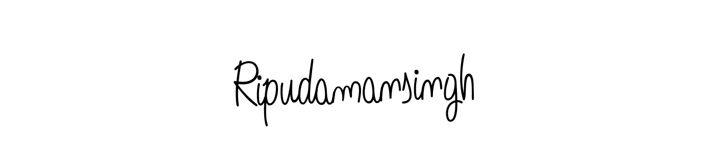 You should practise on your own different ways (Angelique-Rose-font-FFP) to write your name (Ripudamansingh) in signature. don't let someone else do it for you. Ripudamansingh signature style 5 images and pictures png