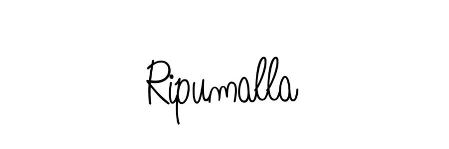 Use a signature maker to create a handwritten signature online. With this signature software, you can design (Angelique-Rose-font-FFP) your own signature for name Ripumalla. Ripumalla signature style 5 images and pictures png