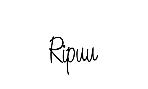 How to make Ripuu name signature. Use Angelique-Rose-font-FFP style for creating short signs online. This is the latest handwritten sign. Ripuu signature style 5 images and pictures png