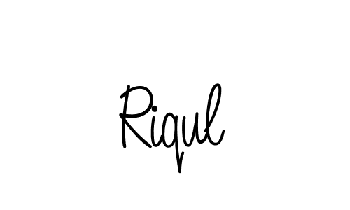 How to Draw Riqul signature style? Angelique-Rose-font-FFP is a latest design signature styles for name Riqul. Riqul signature style 5 images and pictures png