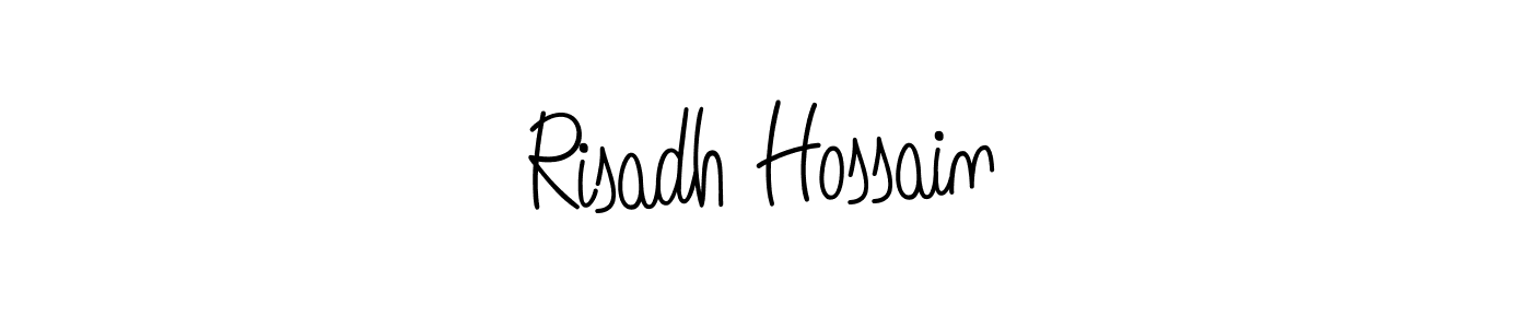 Create a beautiful signature design for name Risadh Hossain. With this signature (Angelique-Rose-font-FFP) fonts, you can make a handwritten signature for free. Risadh Hossain signature style 5 images and pictures png