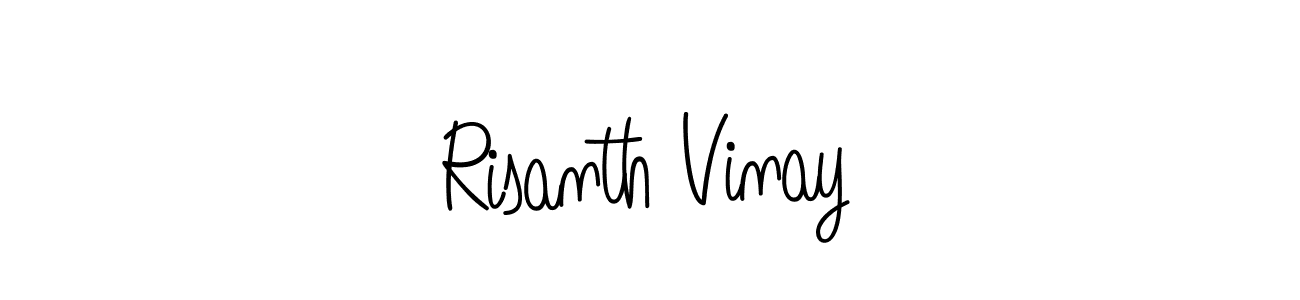 Also we have Risanth Vinay name is the best signature style. Create professional handwritten signature collection using Angelique-Rose-font-FFP autograph style. Risanth Vinay signature style 5 images and pictures png