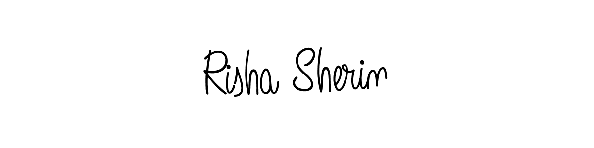 Design your own signature with our free online signature maker. With this signature software, you can create a handwritten (Angelique-Rose-font-FFP) signature for name Risha Sherin. Risha Sherin signature style 5 images and pictures png