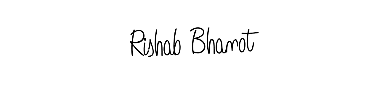 Rishab Bhanot stylish signature style. Best Handwritten Sign (Angelique-Rose-font-FFP) for my name. Handwritten Signature Collection Ideas for my name Rishab Bhanot. Rishab Bhanot signature style 5 images and pictures png
