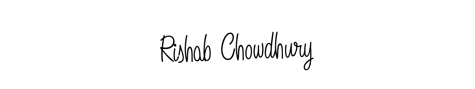 Rishab Chowdhury stylish signature style. Best Handwritten Sign (Angelique-Rose-font-FFP) for my name. Handwritten Signature Collection Ideas for my name Rishab Chowdhury. Rishab Chowdhury signature style 5 images and pictures png
