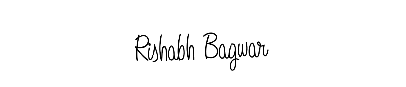 Use a signature maker to create a handwritten signature online. With this signature software, you can design (Angelique-Rose-font-FFP) your own signature for name Rishabh Bagwar. Rishabh Bagwar signature style 5 images and pictures png