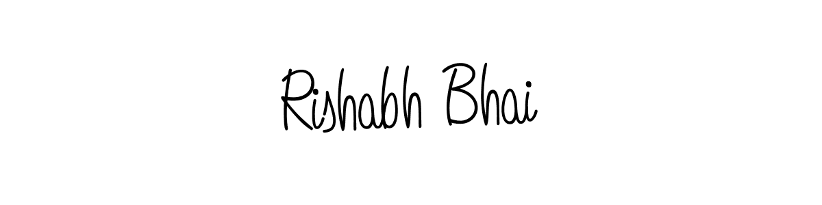 How to make Rishabh Bhai name signature. Use Angelique-Rose-font-FFP style for creating short signs online. This is the latest handwritten sign. Rishabh Bhai signature style 5 images and pictures png