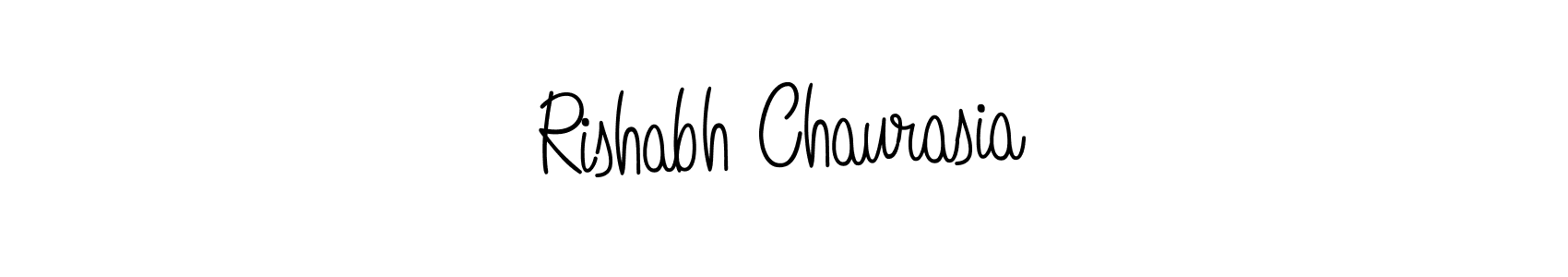 The best way (Angelique-Rose-font-FFP) to make a short signature is to pick only two or three words in your name. The name Rishabh Chaurasia include a total of six letters. For converting this name. Rishabh Chaurasia signature style 5 images and pictures png