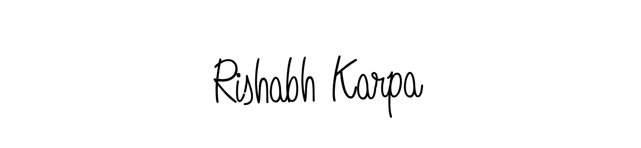 Angelique-Rose-font-FFP is a professional signature style that is perfect for those who want to add a touch of class to their signature. It is also a great choice for those who want to make their signature more unique. Get Rishabh Karpa name to fancy signature for free. Rishabh Karpa signature style 5 images and pictures png