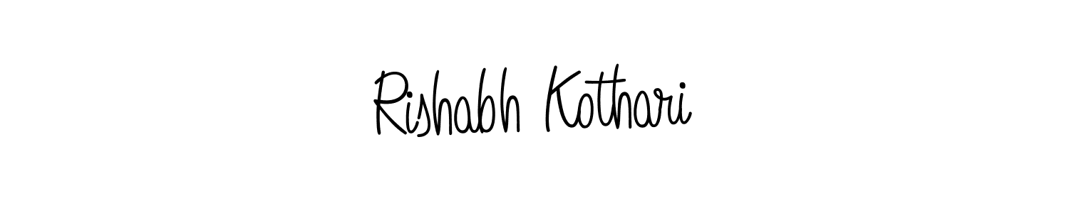 You should practise on your own different ways (Angelique-Rose-font-FFP) to write your name (Rishabh Kothari) in signature. don't let someone else do it for you. Rishabh Kothari signature style 5 images and pictures png