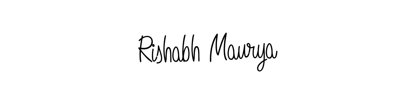 Create a beautiful signature design for name Rishabh Maurya. With this signature (Angelique-Rose-font-FFP) fonts, you can make a handwritten signature for free. Rishabh Maurya signature style 5 images and pictures png