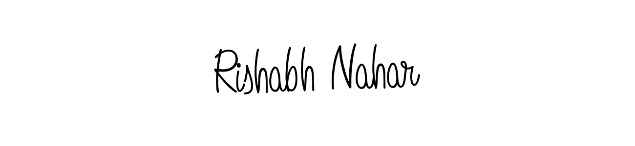 Also we have Rishabh Nahar name is the best signature style. Create professional handwritten signature collection using Angelique-Rose-font-FFP autograph style. Rishabh Nahar signature style 5 images and pictures png
